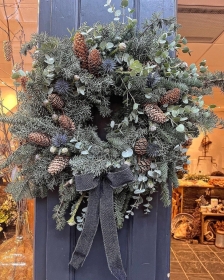 Fresh door wreath