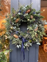 Fresh door wreath